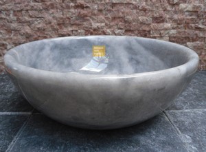 Afyon Cloudy White Oval Edge Round Sink