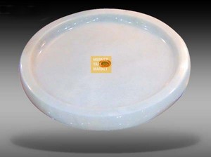 Ovale Marmor-Duschwanne - Weiß