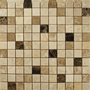 Emperador Beige Mosaico Mármol Mezclado