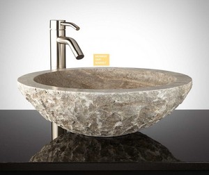 Silver Travertin Sink Razdeljen obraz