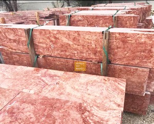 Red Travertine Slabs Honed - Unfilled