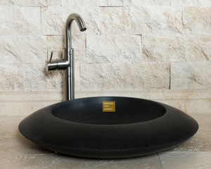 Black Basalt Wash Basin - Oval