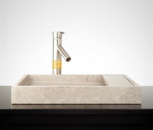 Beige Marble Wash Basin - Drainer