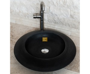 Lavabo de basalto negro - Oval