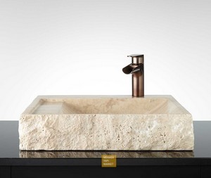 Travertine Square Wash Basin