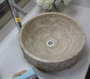 Silver Travertine Outside Sink