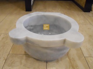 Afyon Cloudy White Hammam Sink