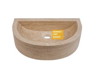 Travertine Square Wash Basin