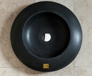 Lavabo de basalto negro - Oval