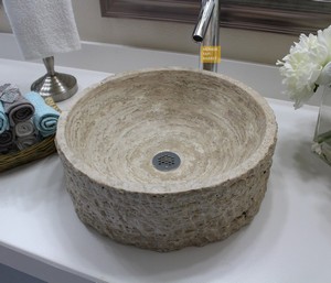 Silver Travertine Outside Sink