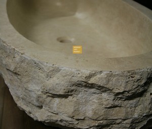 Lampu Travertine Non-Split raray elips Washbasin