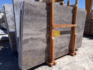 Silver Travertine Slabs Honed - Unfilled