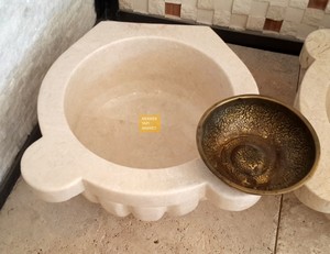 Beige marmer Hammam tilelep - Melon Slice