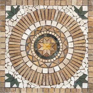 Beżowy marmur Noçe Travertine Mix - Medalion
