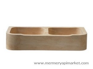 Double Sink Square Wash Basin