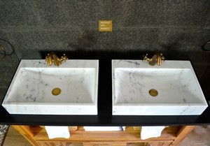 White Marble Square Wash Basin