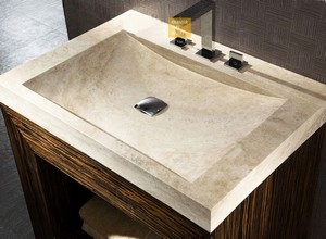 Travertine Square Wash Basin