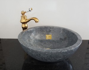 Tundra Gray Marble Wash Basin