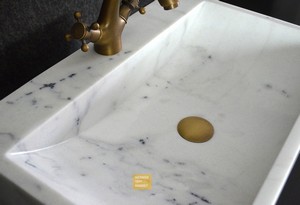 White Marble Square Wash Basin
